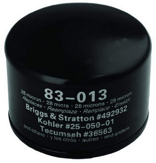 Oregon Oil Filter 83-013 Replaces B&S 4206, 492932, 492932S KAWA 49065-7007 JOHN DEERE AM125424, LG492932S TECUMSEH 36262, 36563, 36961