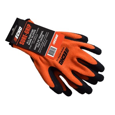 Echo "Sure-Grip" Gloves Orange/ Black Cloth 96130000110, 96130000111, 96130000112