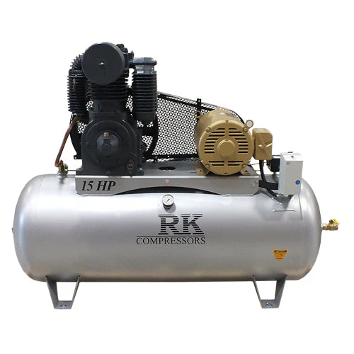 DF-15120H-575 - RK COMPRESSOR 15HP 120 GALLONS HORIZONTAL 575 VOLT 3 PHASES