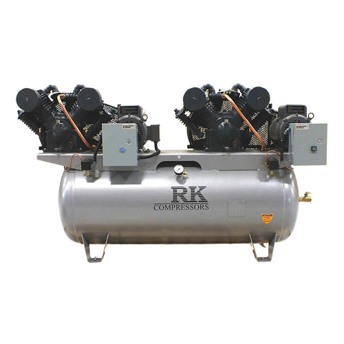 DF-2X5120H-575 - RK COMPRESSOR DUPLEX 5HP 120 GALLONS HORIZONTAL 575 VOLT 3 PHASES
